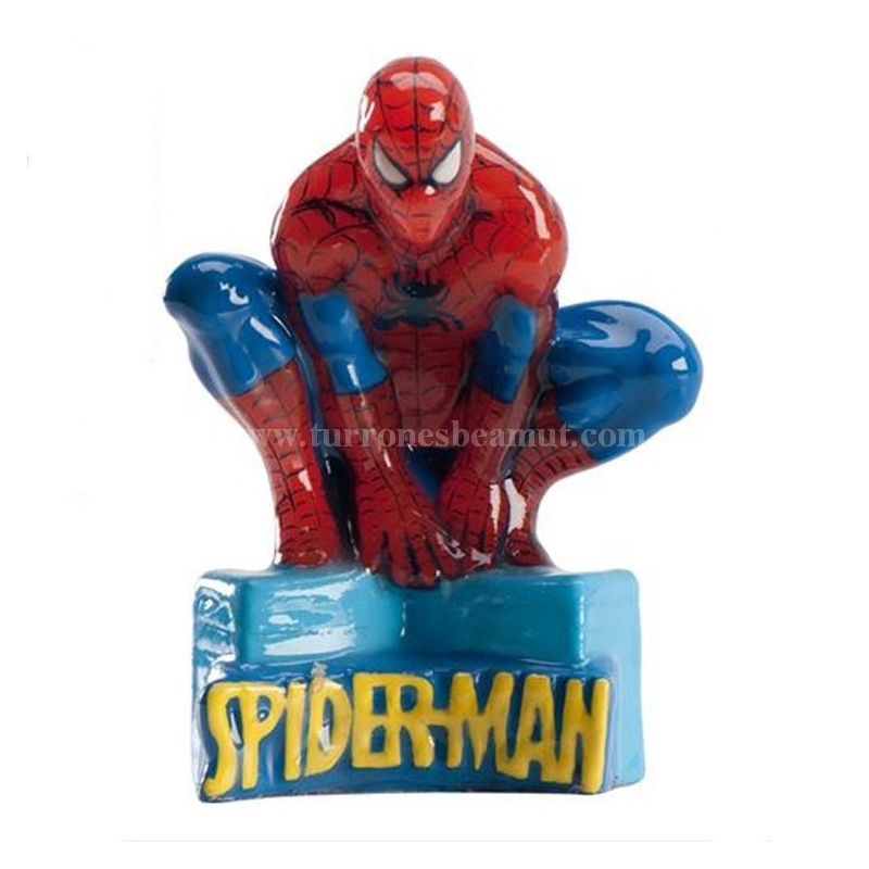 Bougie Gâteau Spider-Man 2D 7,5cm - Articles festifs 
